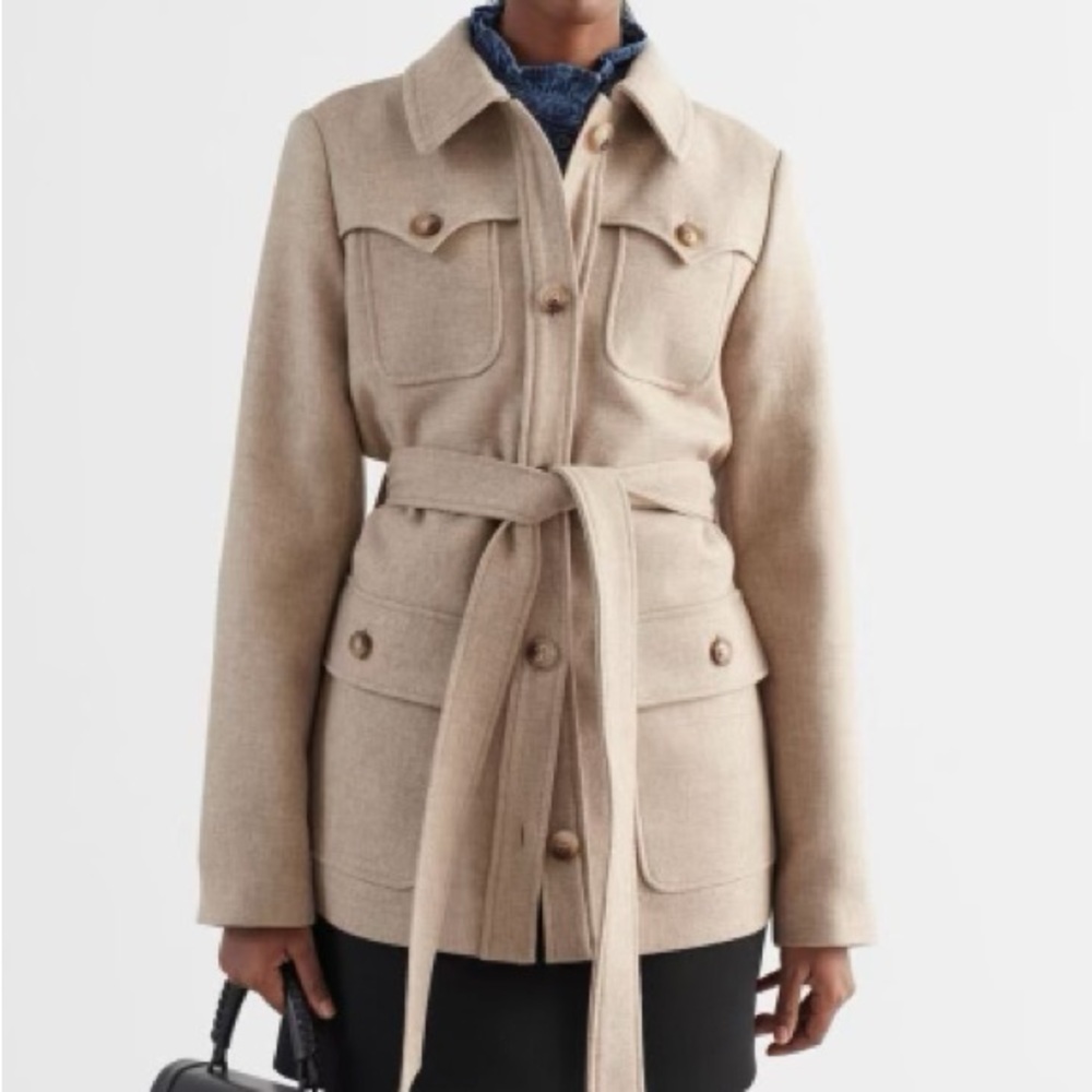 & Other Stories Tan Belted Jacket